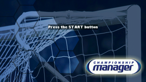 Championship Manager title screen for PSP